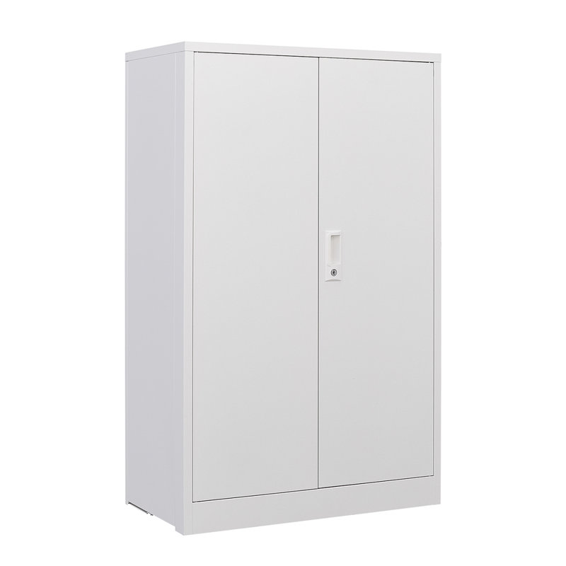 Armoire de rangement pliante en métal blanc