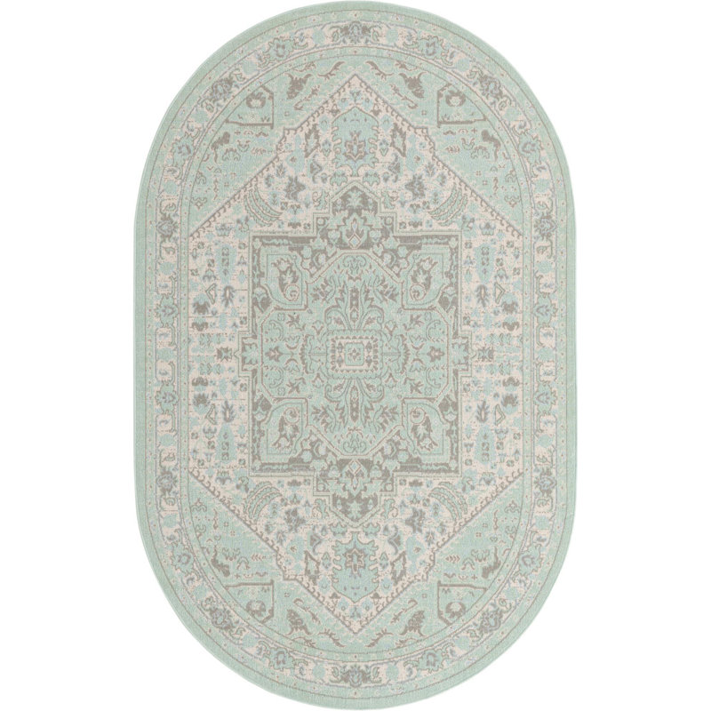 Marciel Oriental Indoor Rug, Oval 5' x 8'