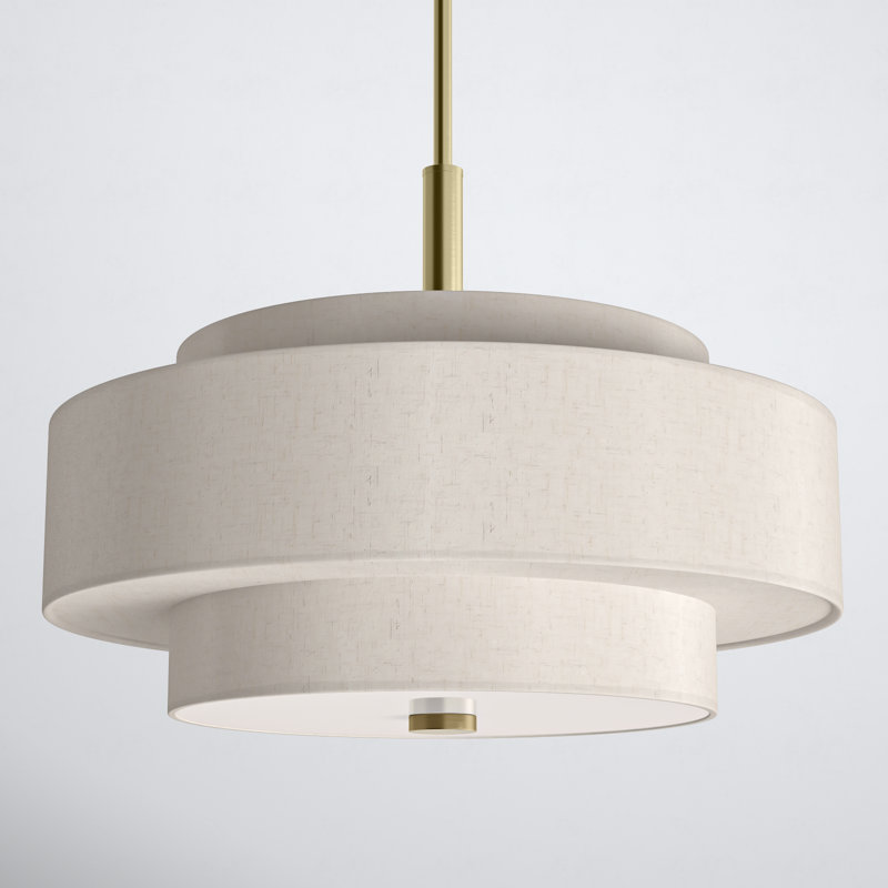 Arly 4 - Light Steel Dimmable Drum Chandelier