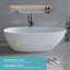 Baignoire autoportante de 59 po à surface solide en pierre matte