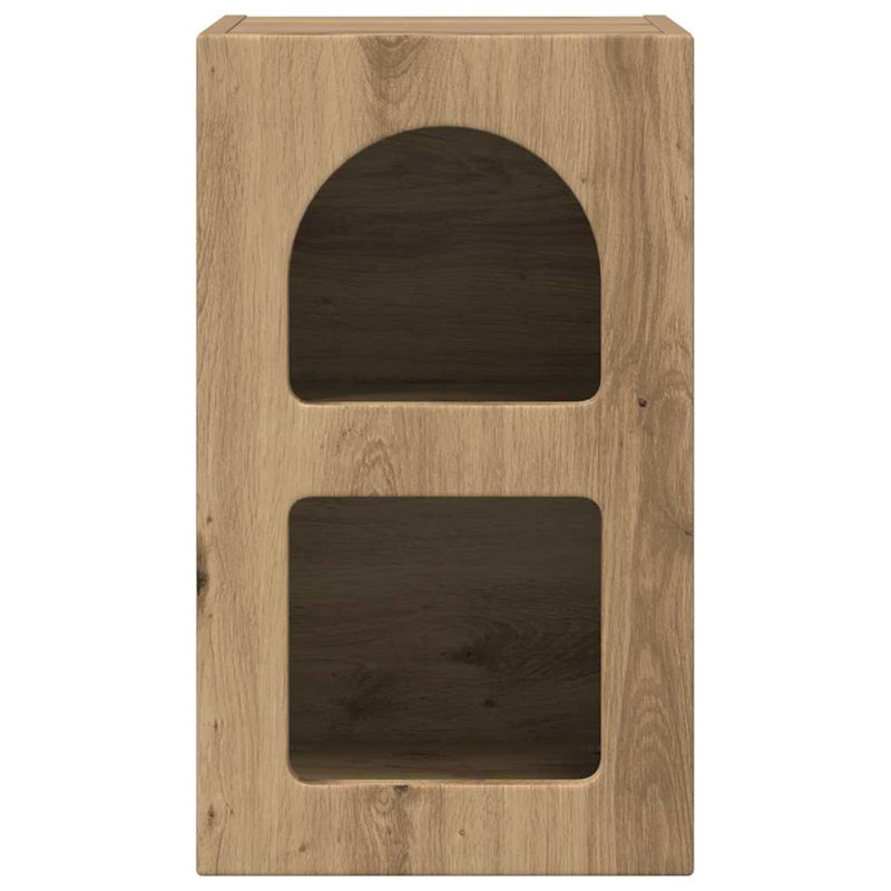 29.5cm W Manufactured Wood Bedside Table, Artisan Oak