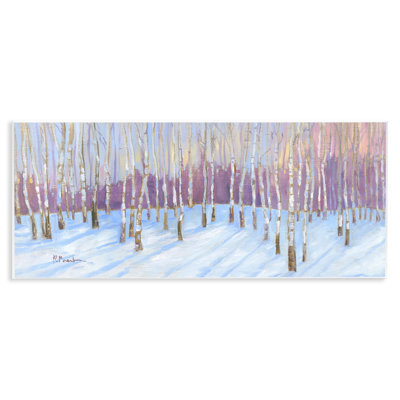 Plaque murale Niveous Birch Tree Grove, design par Paul Brent