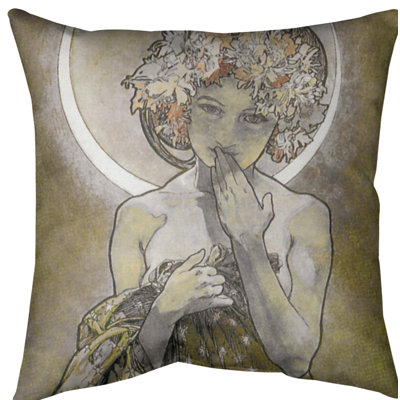 Housse de coussin alphonse mucha moon star