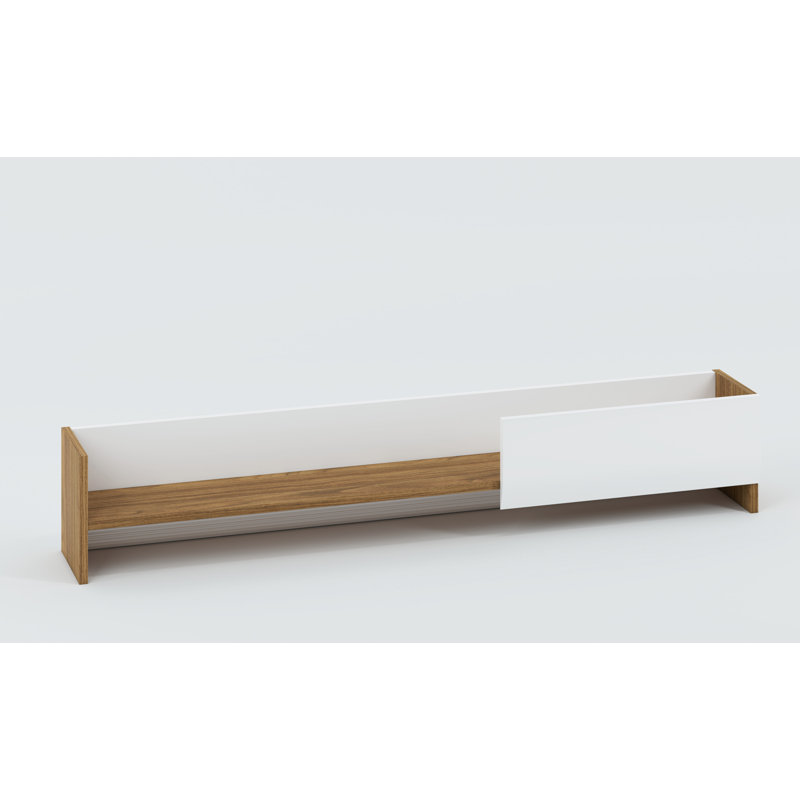 Chapne Picture Ledge Wall Shelf, 24cm H x 138cm W x 22cm D, White Gloss