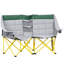 Chaise de camping pliante, chaise de camping pliante portative avec sac de transport et porte-gobelets, verte et grise-1480867967