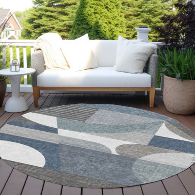 Tapis intérieur / extérieur gris Aeleth 