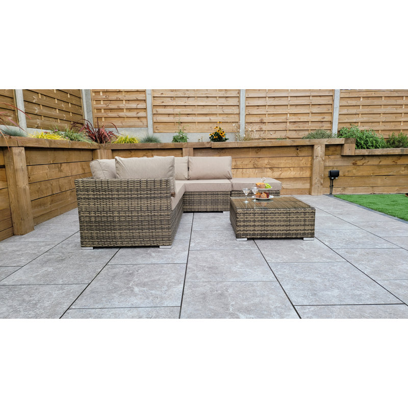 Margaret Rattan 5 - Person Seating Group with Cushions