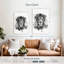 Tête de lion Brampt noir et blanc-108229625
