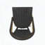 Tabourets de bar PE en rotin et aluminium - ensemble de 2, finition noire et bambou