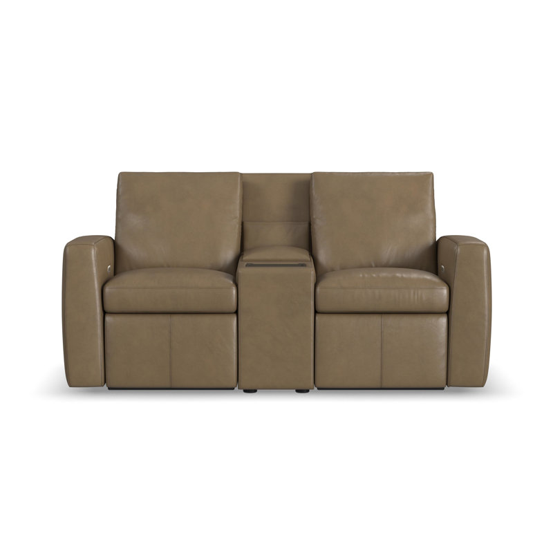 Elara Power Reclining Loveseat With Console, Gray