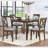 5-piece Wooden Dining Table Set with 4 Chairs-126592453-126592454-126592455