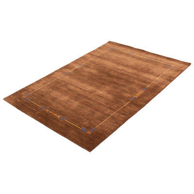 Tapis oriental brun foncé en laine noué à la main Freddie-Dean