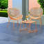 Ensembles de salle à manger de patio compacts, ensemble moderne en fer thermolaqué pour la maison de patio
