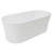 ANZZI Jericho Series 67" L X 31.5" W Air Jetted Center Drain Freestanding Acrylic Bathtub In Glossy White With Chroma-Therapeutic Bathing Lights