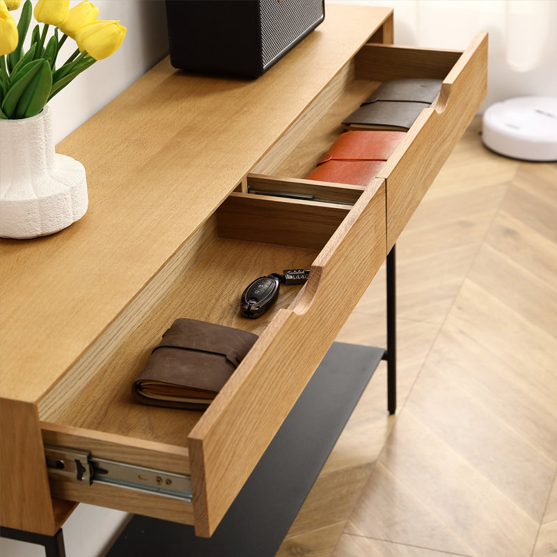 47.2'' Solid Wood Top Console Table