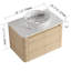 Ensemble de meuble-lavabo simple mural 30 po avec lavabo en céramique-1229568121