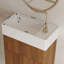 Modern Floating Bathroom Vanity With Intergrated Ceramic Basin And Storage- Perfect For Small Bathroom