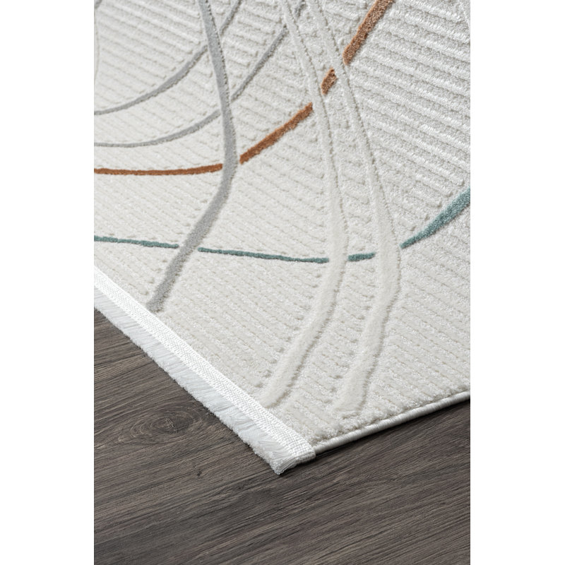 Reynel Geometric Machine Made 62.99cm X 90.55cm Indoor / Outdoor Area Rug