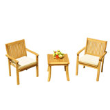 Noida Outdoor 3 - Piece Teak Bistro Set
