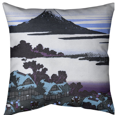 Katsushika Hokusai Reversible Throw Pillow