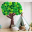 Ensemble de babillard d'arbre de classe 3D - Arbre en carton bricolage avec pompons en papier Kraft