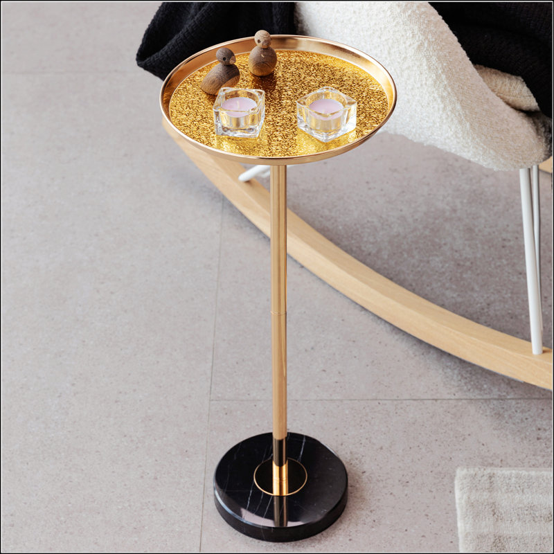 Adjustable Side Table, 24.4" H x 9.8" W x 9.8" D