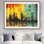 «City with color tons» - Reproduction encadrée de salon contemporain