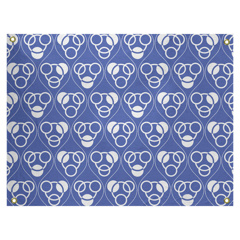 Tapisserie, H 59 po x l 80 po, bleu