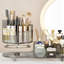 Nouvel organisateur de maquillage rotatif pour coiffeuse avec porte-pinceau, organisateur de rangement pour maquillage cosmétique, organisateur de maquillage de grande capacité