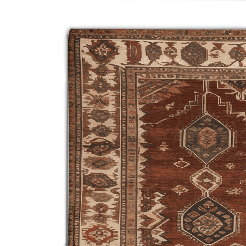 Tapis d'intérieur et d'extérieur brun Persian, Rectangulaire 2 pi x 3 pi