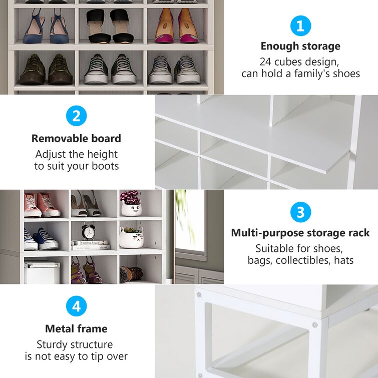 Rebrilliant 24 Pair Shoe Rack & Reviews