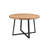 Kerklin Round Solid Wood Top Metal Base Dining Table