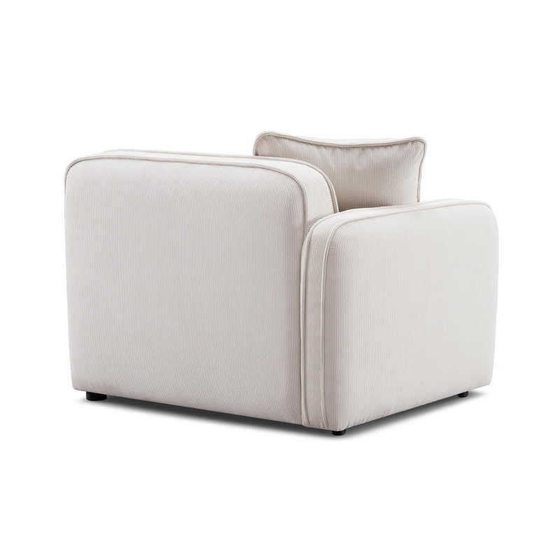Guildford Costin White Sand Performance Corduroy Velvet LAF Corner Chair