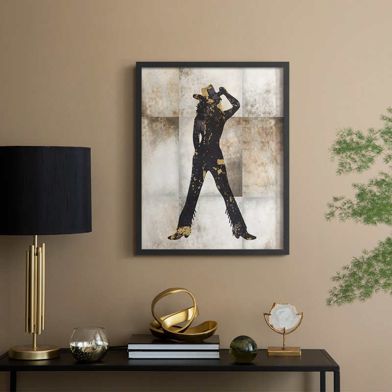Cowgirl II Framed Print - Solid Wood, Black, 30" H x 24" W