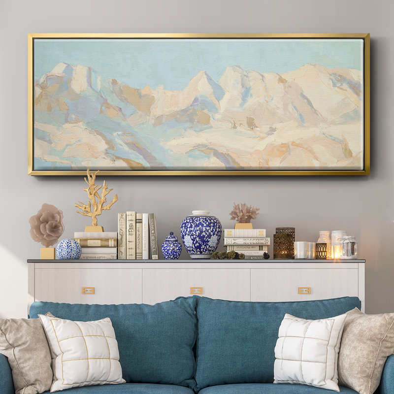 Mountain Scape - toile encadrée, H 8 po x l 20 po