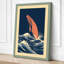 Whale Breaching Japandi - Wrapped Canvas-166852616-166852629