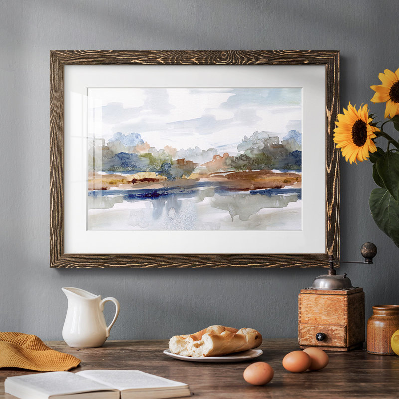 High Sierra, reproduction encadrée sur papier, H 14 po x l 20 po, Noyer