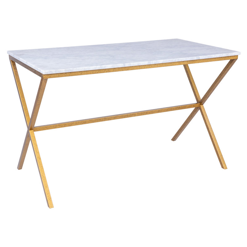 Metropolitan Desk, White/Gold