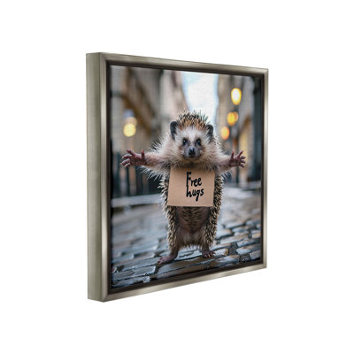 " Free Hugs Hedgehog Floater Frame " by RB