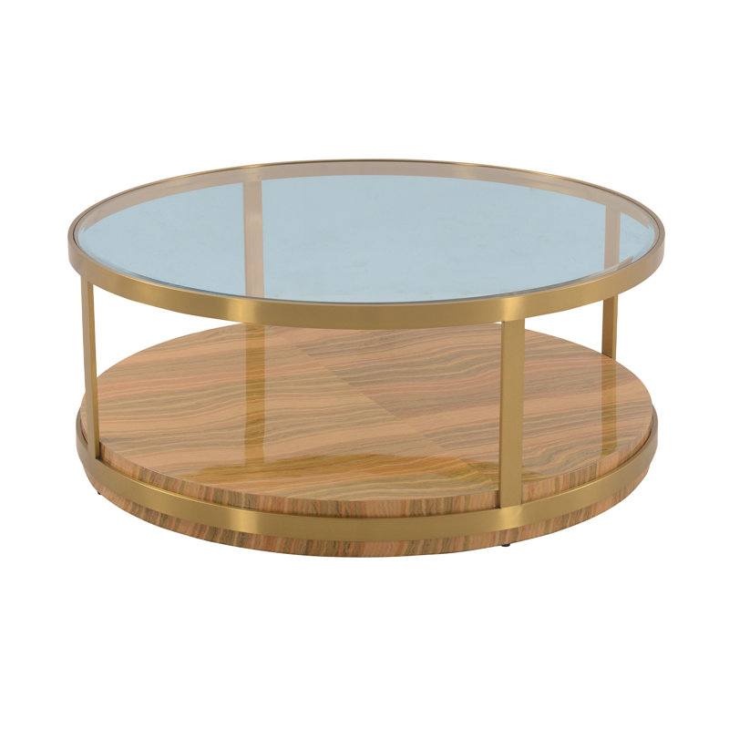 Table basse Gelston, Doré