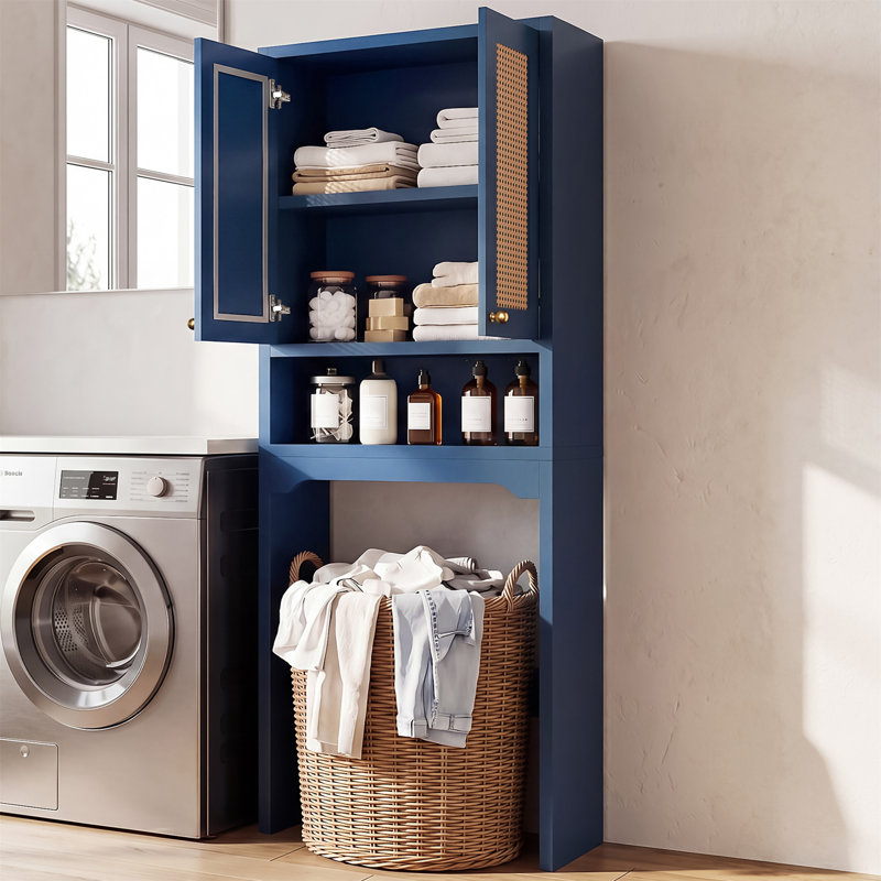 Armoire de rangement au-dessus de la toilette, Bleu