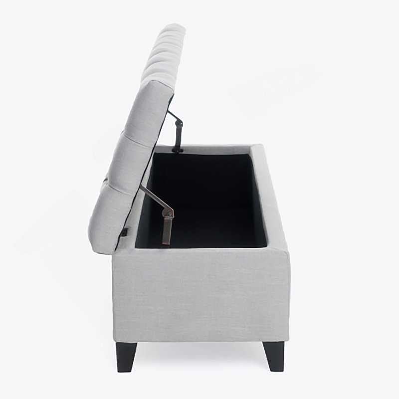 GLOUSTER STORAGE OTTOMAN V2, Light Gray