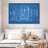 Medical Equipments Blue Patent Canvas Print-1431061872
