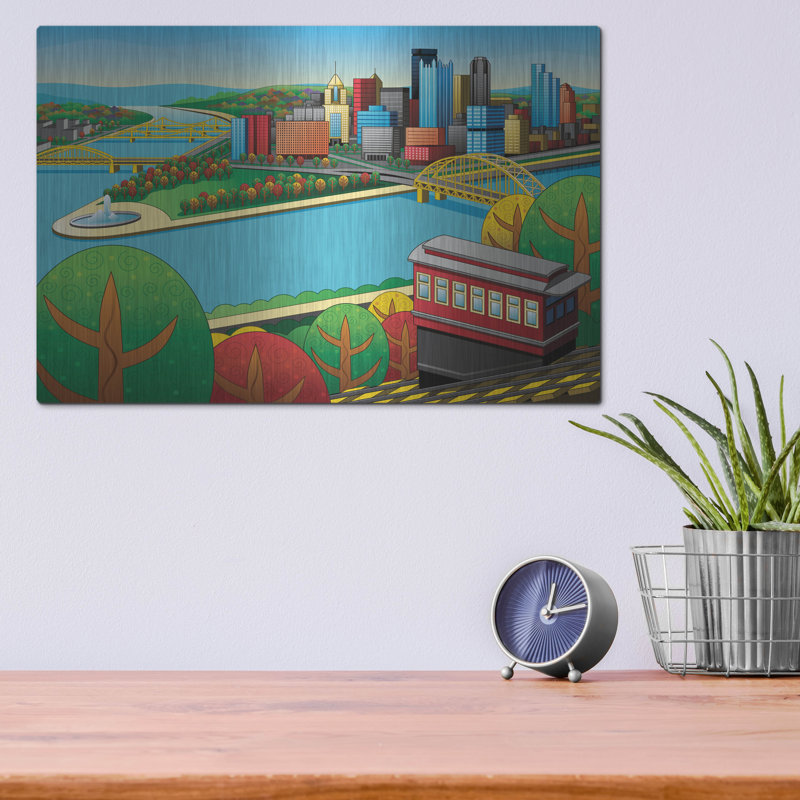 «Pittsburgh Incline Autumn» par Ron Magnes, H 12 po x l 16 po