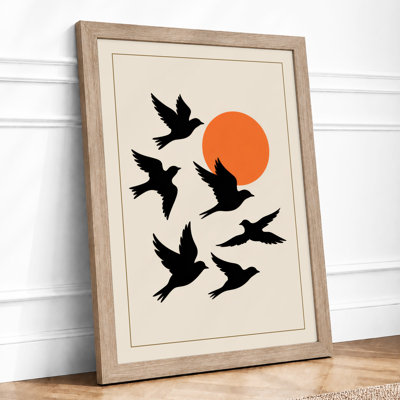 Birds Toward The Sun Minimalist - Print