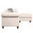 Beige Sectional, 46" Seat Width, Ample Seating Reversible 84" Package Depth, Securely Packaged