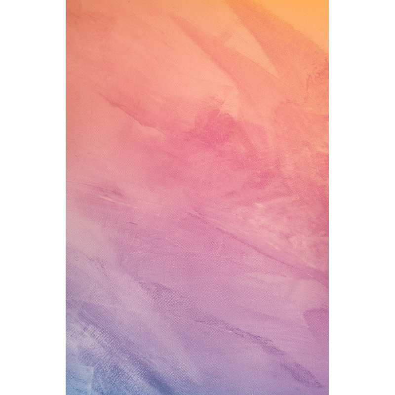 Textured Rainbow Paint - Wrapped Canvas Painting, 91cm H x 61cm W x 3.8cm D