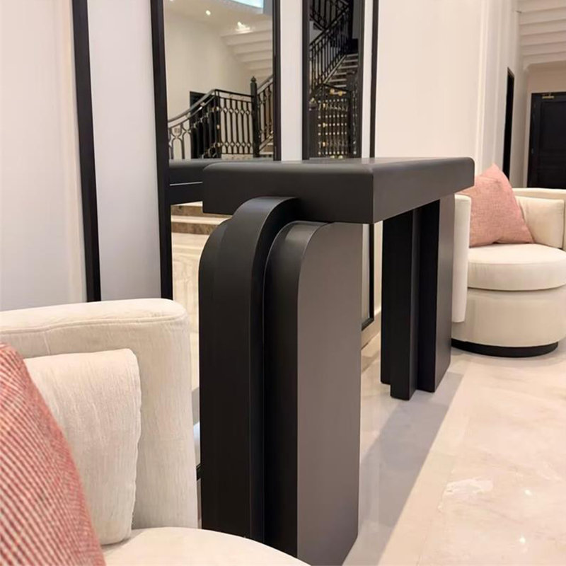 Modern Minimalist Art Console Table, 33.46" H x 39.37" W x 13.78" D