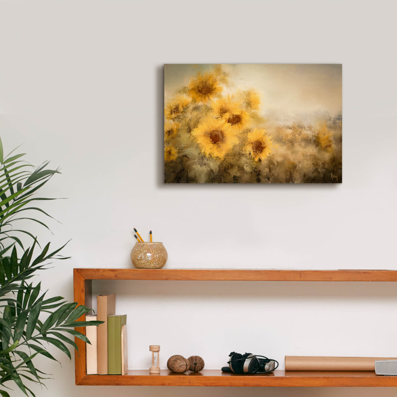 «Fall Sunflowers» par Ashley Bradley, art mural, H 12 po x l 18 po