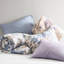 Édredon très grand taupe avec draps, rembourrage de literie Tear, motif floral élégant
